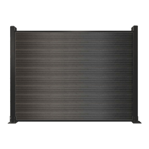 Privacy Fence Bay Kit Charcoal Panels with Black Frame - BETTA | Fencing | Australian Landscape Supplies