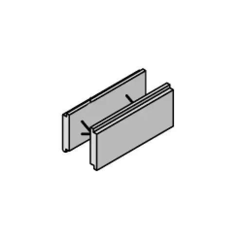 Full Block Pentablock Icon 405 x 165 x 205 Raw (Smooth Concrete) Modular Concrete Sleeper Block